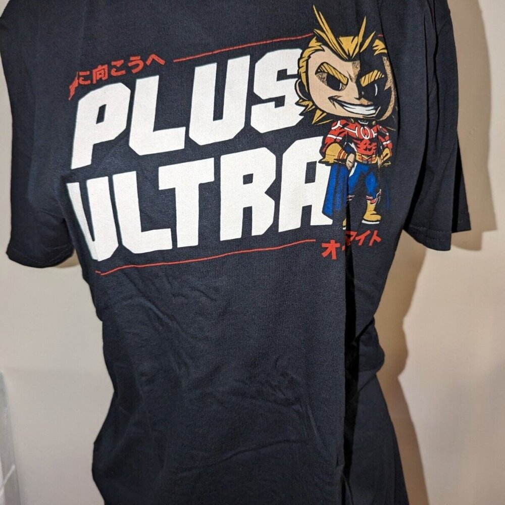 Funko Pop Tees Men's Black My Hero Academia Plus Ultra All Might T-shirts Medium